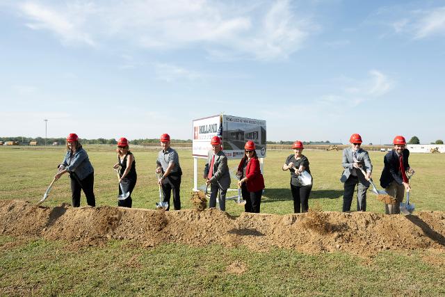 The Triad Community Unit School District #2 Board of Education breaks ground on the new Triad Middle School.