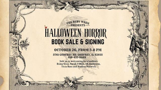 Halloween Horror Book Sale & Signing event flyer