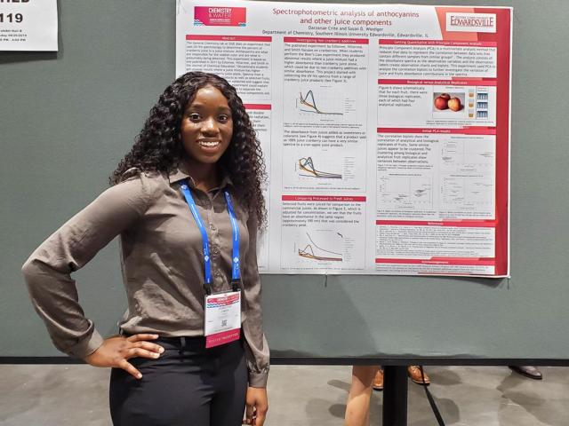 SIUE senior forensic chemistry student Darzanae Crite.
