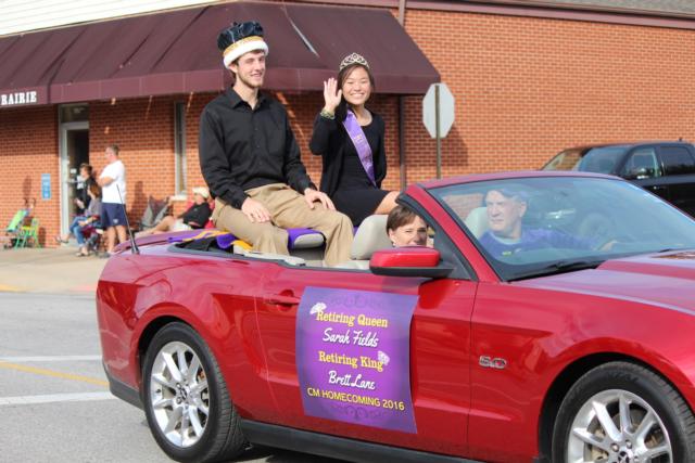 Retiring Queen Sarah Fields is joined by her retiring king Brett Lane. They will pass off their crowns at Saturday night's Coronation.