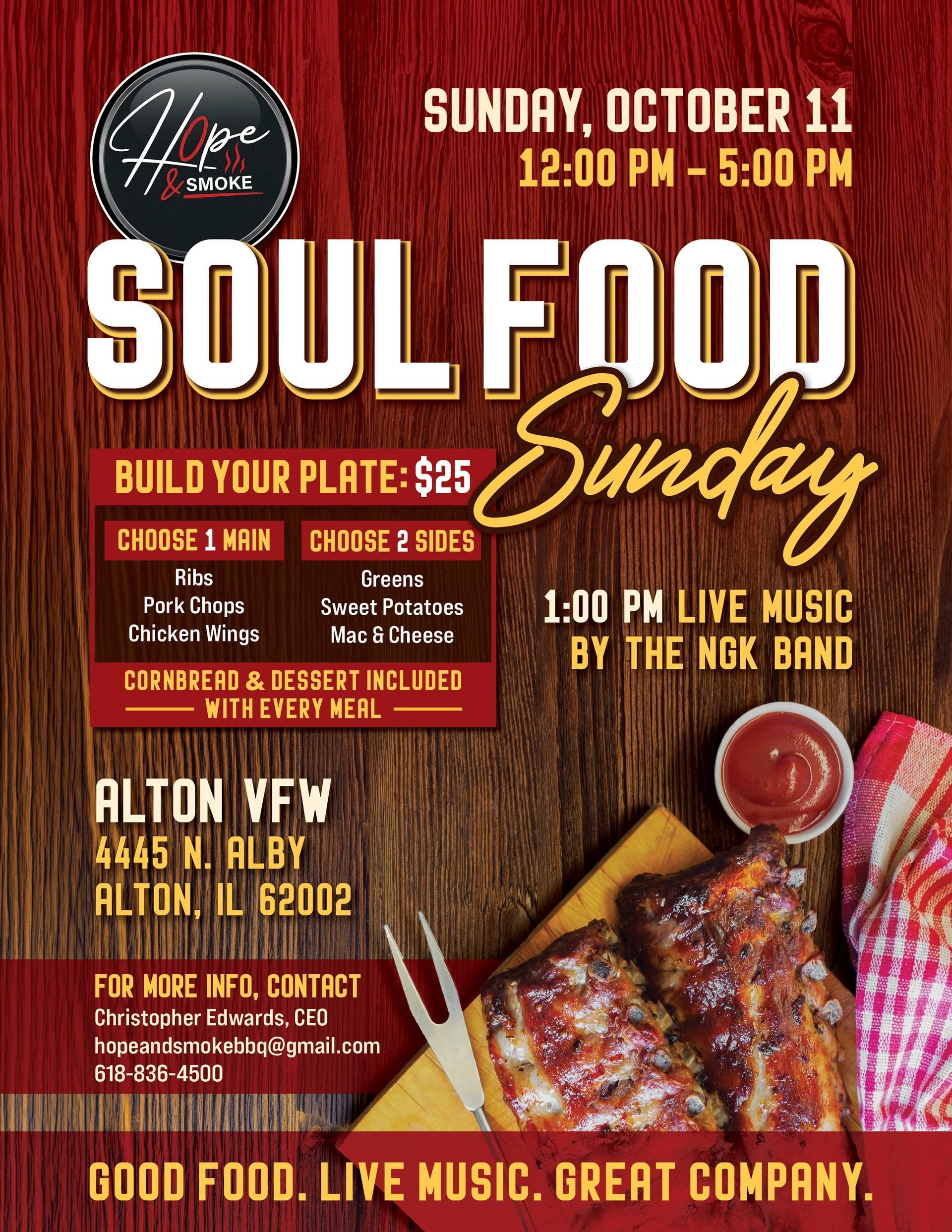 Soul Food Sunday at VFW Post 1308