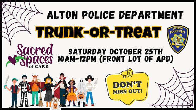 Alton Police Department Trunk or Treat event flyer