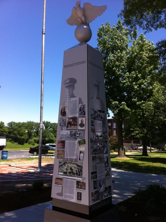 This is the Western Military Academy Monument before the damage last night. 