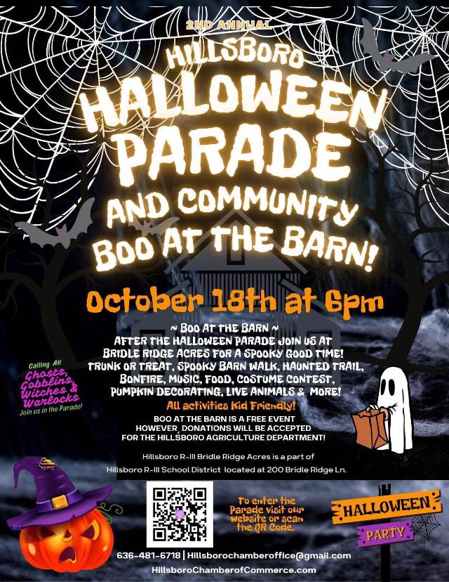 Hillsboro Halloween Parade & Boo at the Barn event flyer