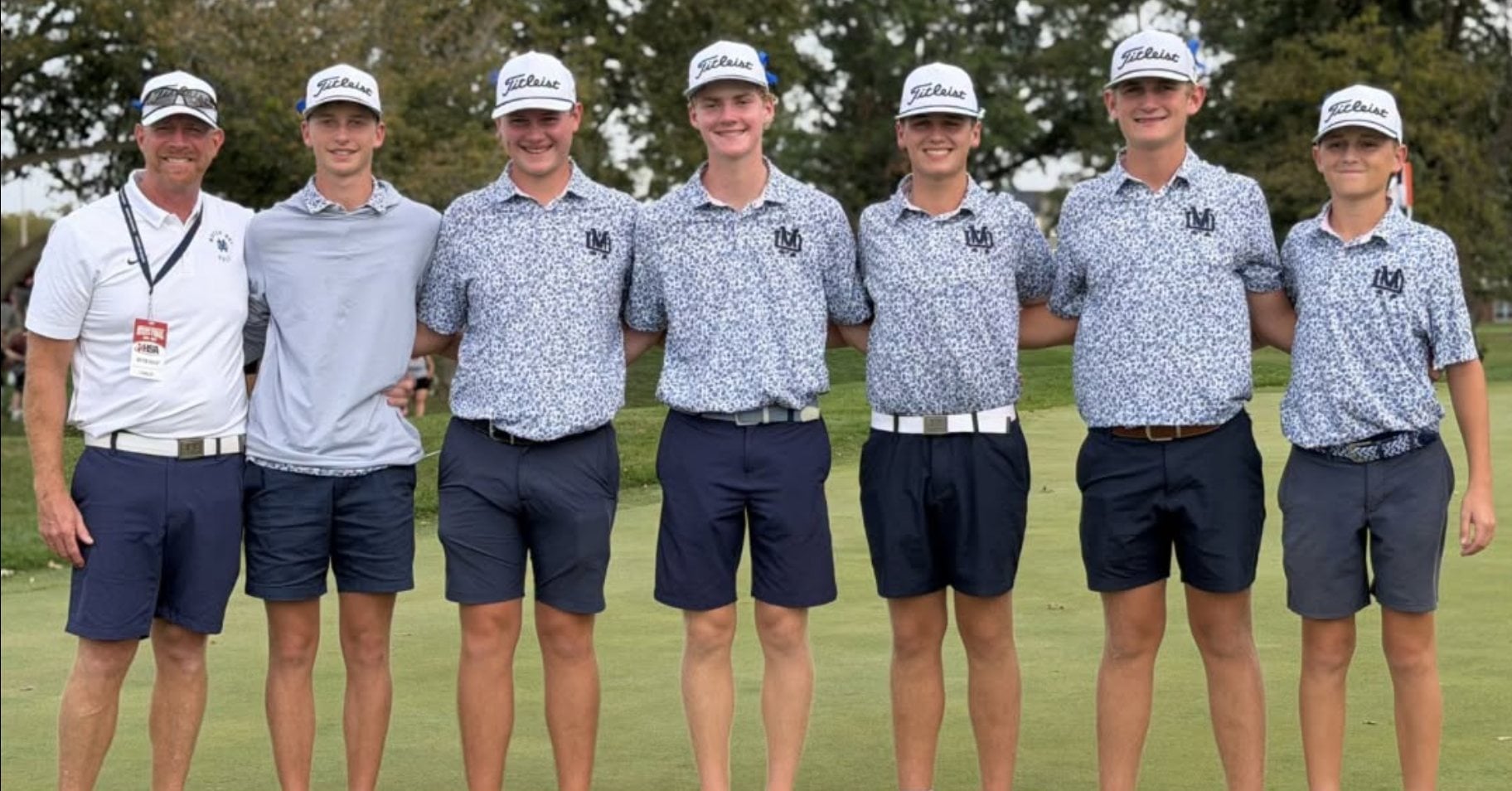 Breese Mater Dei boys golf squad.