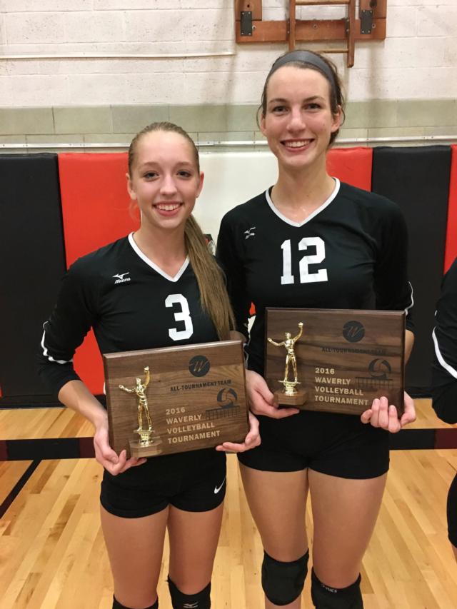Calhoun's all-tourney selections Kristen Wieneke and Grace Baalman.