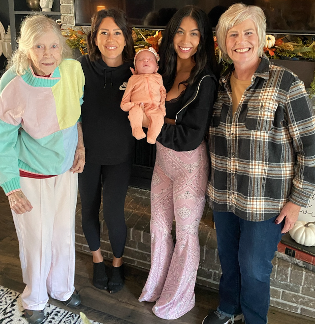 Rena Reed and her five generations family.