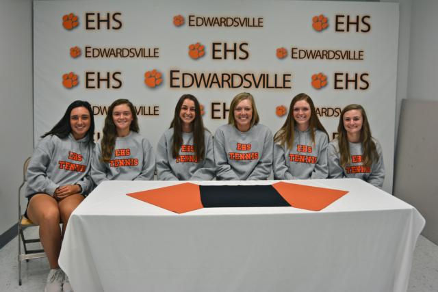 Edwardsville High School's state tennis qualifiers for 2016.