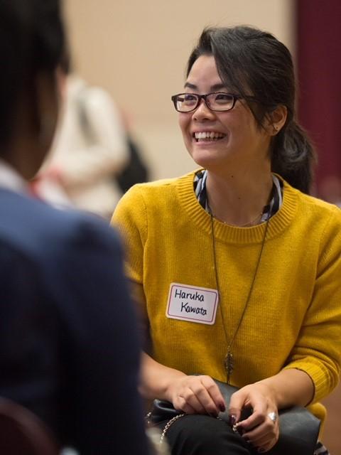 Haruka Kawata attended the SIUE Graduate School Open House to learn more about the art therapy counseling program and gain the perspective of current graduate students.