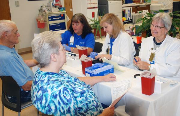 AMH nurses provide health screenings to the public at last year&rsquo;s Diabetes Fair.