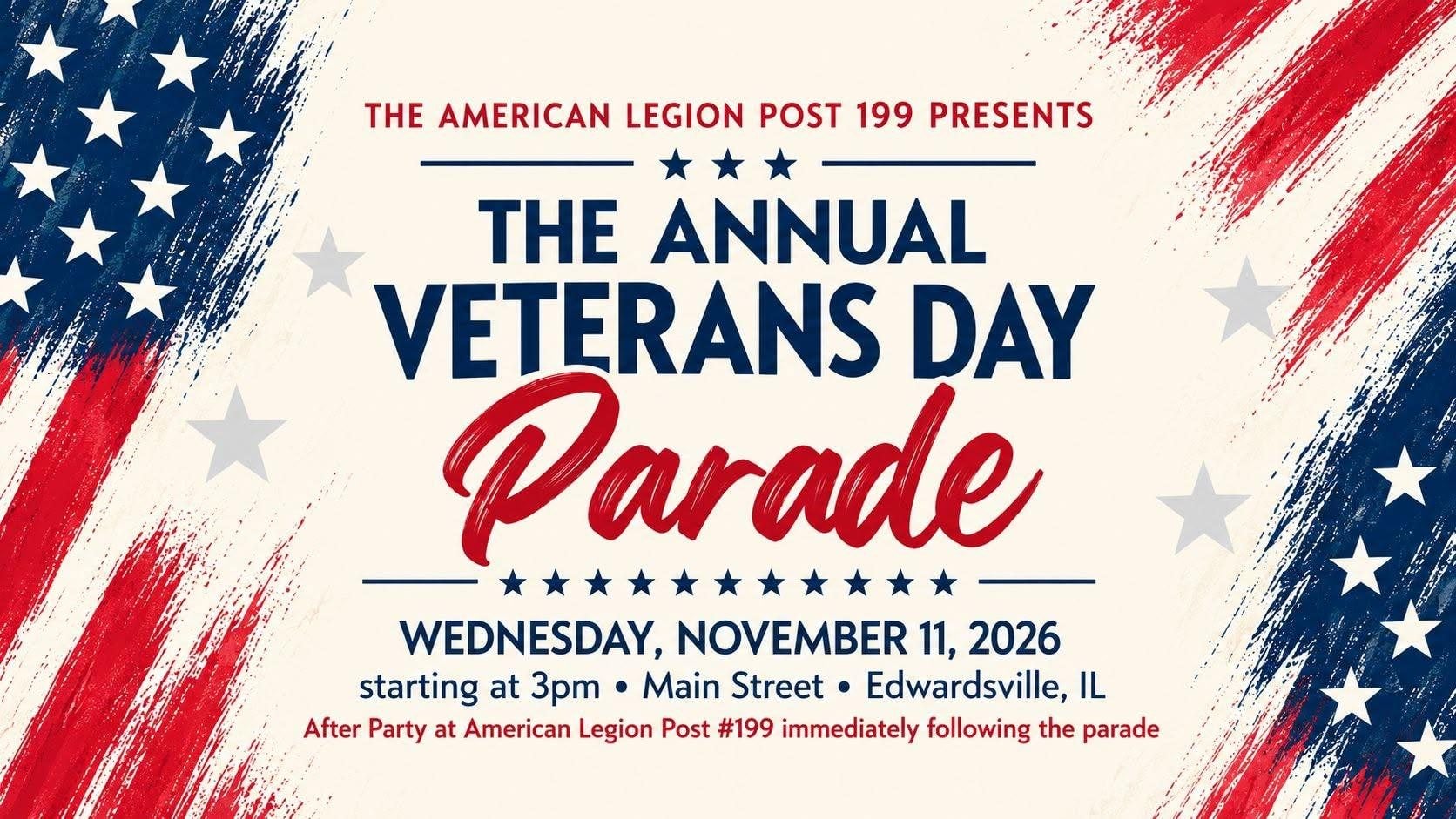 Veterans Day Parade event flyer