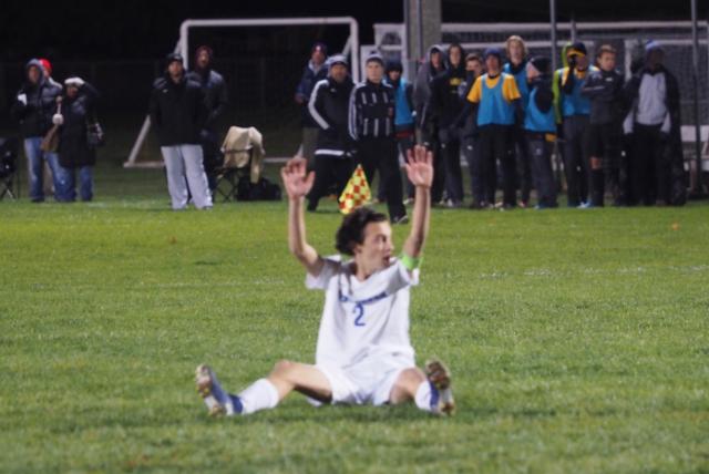 Noah Fahnestock after getting fouled by SHG.