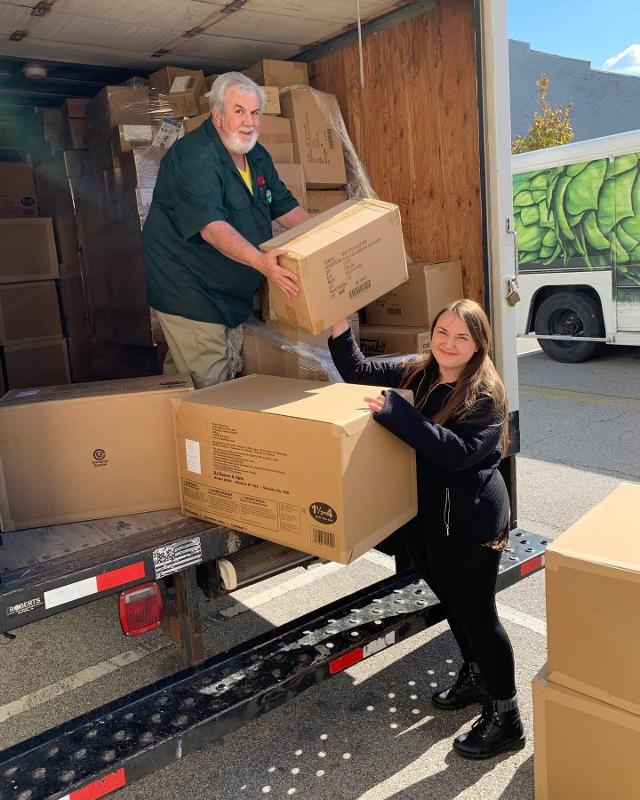 Dwight Fowler helps to unload Christmas toys in Partnership with RiverBender.com and Community Center Toy Giveaways throughout the region. 