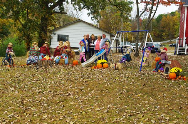 1st place Best Scarecrow Display - River View Guest House - Bobbie Amburg, Tom Thompson, Jeannie Brendel, Joyce Harmon, Bill Brendel.