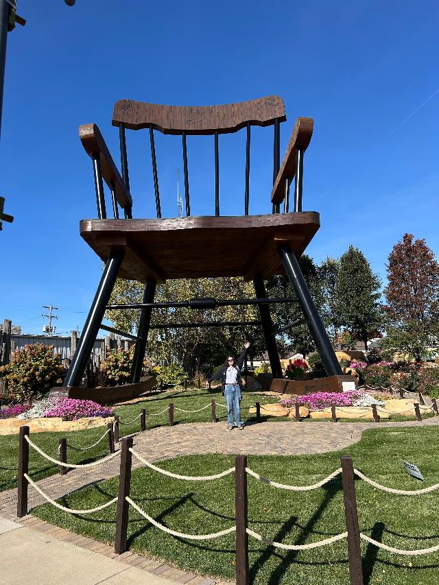 Me and the world's largest rocking chair.