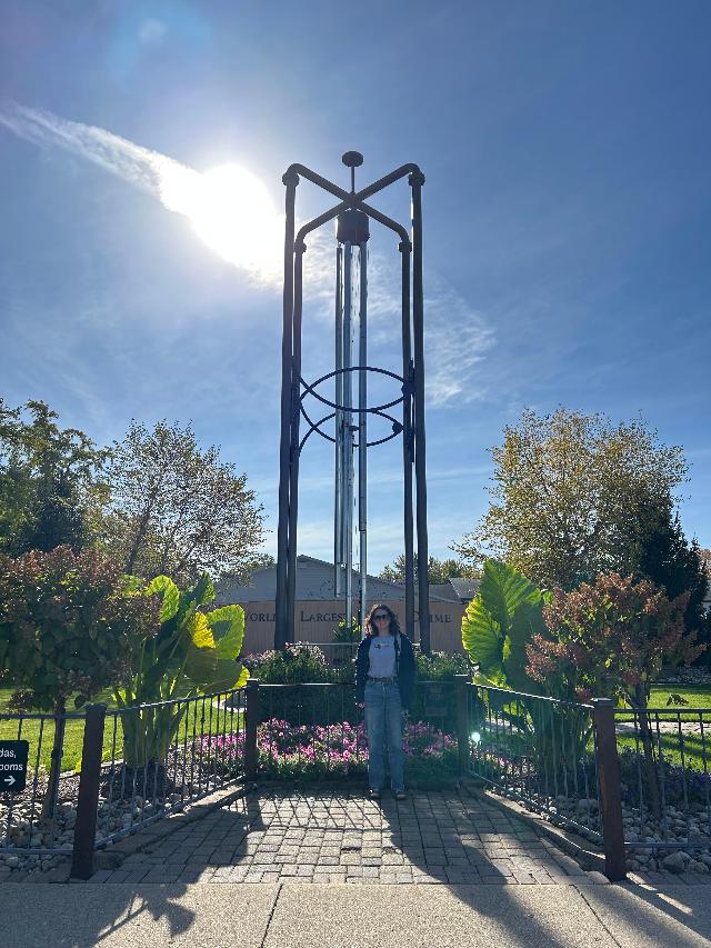 Me and the world's largest wind chimes.