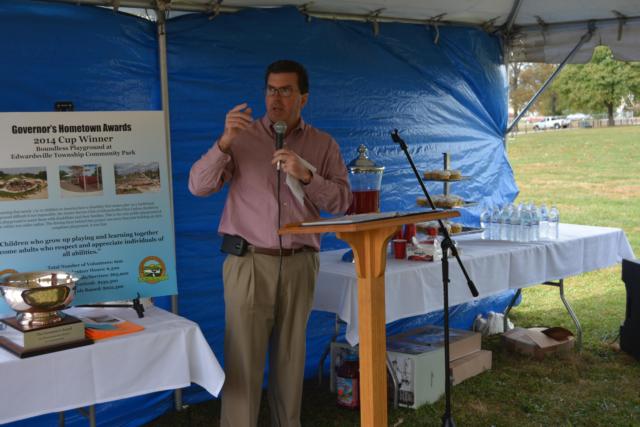 Brian Mulhall of the Edwardsville Rotary