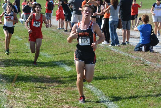 The Tigers' Roland Prenzler powers to the finish at Saturday's sectional. (Photo by Dan Brannan)