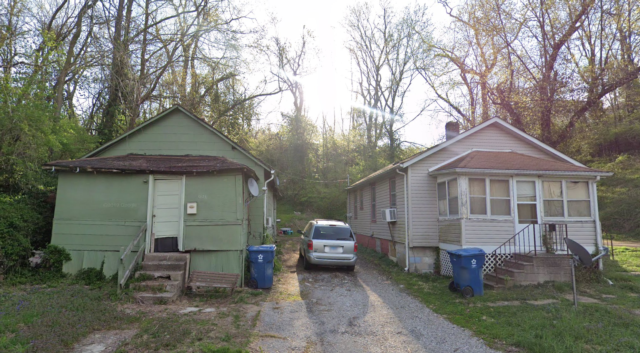 1821 Piasa Street, house on left (Before Fire Photo from Google Maps)