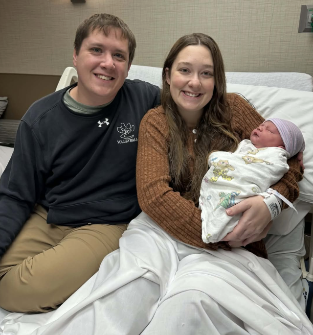 Tia and Thomas H. with first baby Howie.