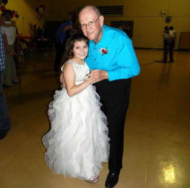 Haley Wittman, now 9, danced the night away with her grandpa, Herb Hagen, during the 2015 JPRD Daddy & Daughter Valentine Dance.
