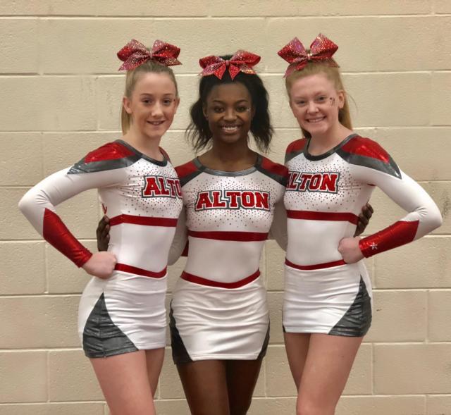 Alton's girls, Jeanae Epps (Senior) and Grace Napp, (Junior) and Lauren Weiner (Junior) were selected all-state at the ICCA Championship competition in Springfield, IL.