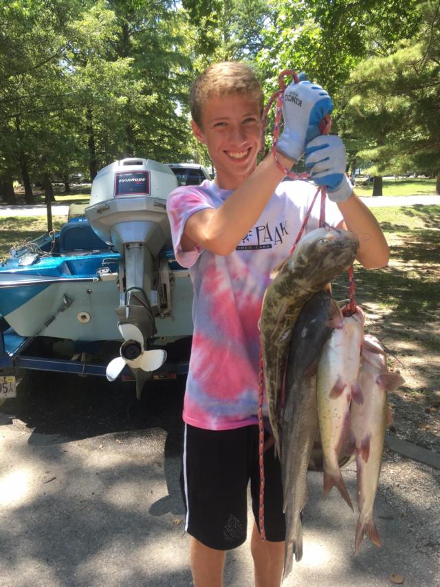 Lee Keck photo. Carlyle Lake anglers can expect more big catches of catfish like this one from 2017.