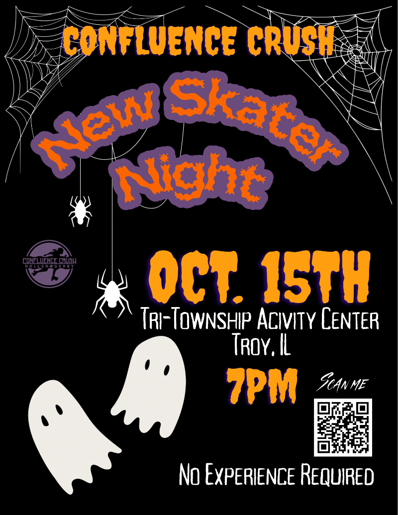 Confluence Crush New Skater Night event flyer