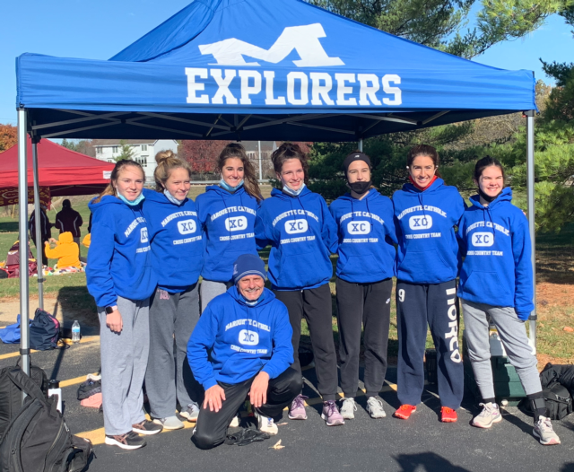 Marquette Catholic's girls cross country team. (All photos are contributed by Joe Rister).