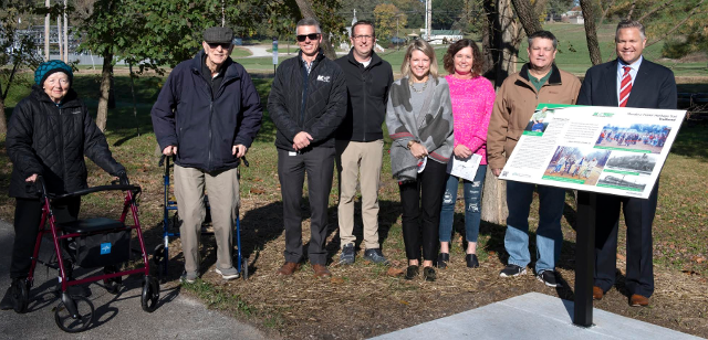  PICTURED (photo 1-left to right): Joan Foster, Former Glen Carbon Mayor Ronald J. Foster, Sr., MCT Managing Director SJ Morrison, MCT Board Member Al Adomite, Madison County Board Member Erica Conway-Harriss, MCT Board Member Kelly Schmidt, Madison County Board Member Jamie Goggin, and Glen Carbon Mayor Bob Marcus.