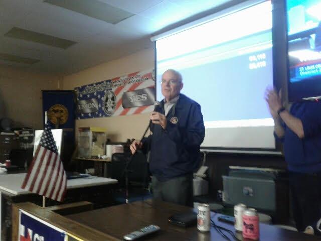 Dunstan gives his concession speech at the Bluff City Lodge Machinist Union.
