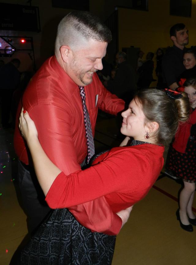 Elizabeth Lyons, then 12, had a special dance with her dad, Dr. Timothy Lyons, at the 2016 JPRD Daddy & Daughter Valentine Dance. Both residents of Jerseyville.