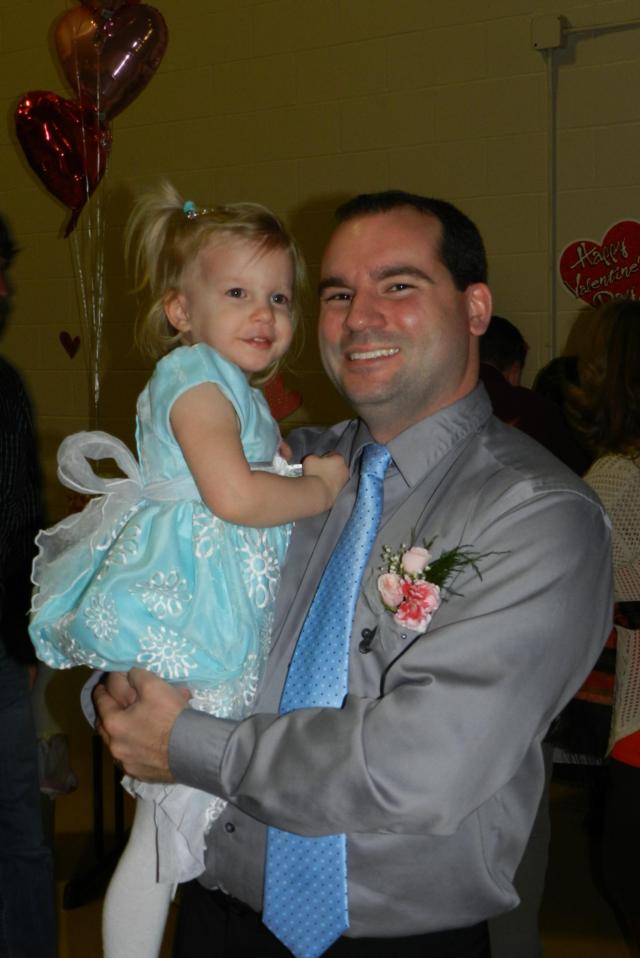 Jerseyville residents, Ellie McNicholas, then 3, and her daddy, Kevin McNicholas, danced the night away during the 2016 JPRD Daddy & Daughter Valentine Dance. Ellie was one of the youngest guest of the evening.