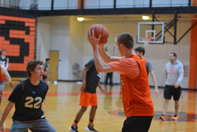 Jack Marinko, No. 22, will be a varsity player this season. He is the brother of Dan Marinko, a previous star athlete in football and basketball.