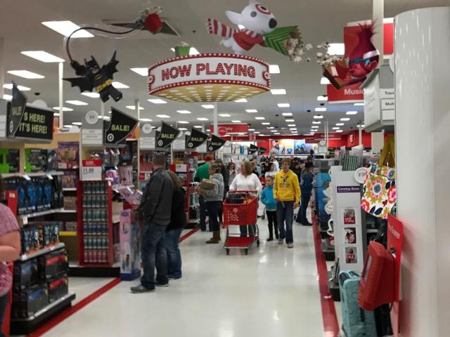 Target was packed to the gills with customers looking for the best deals