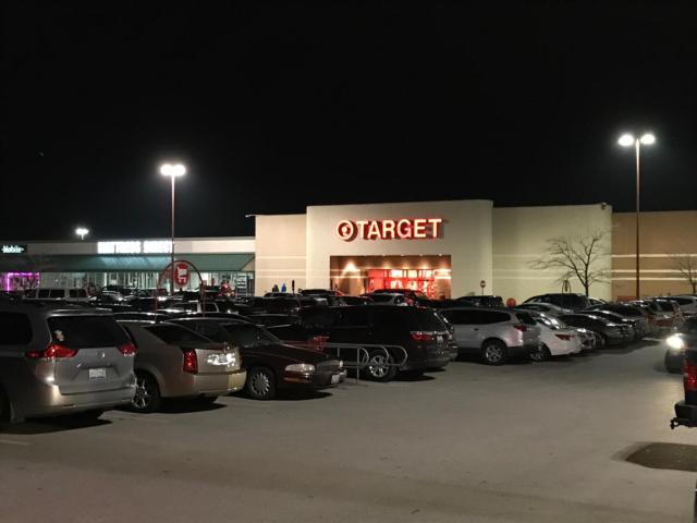 Target's parking lot was stuffed on Thursday evening.