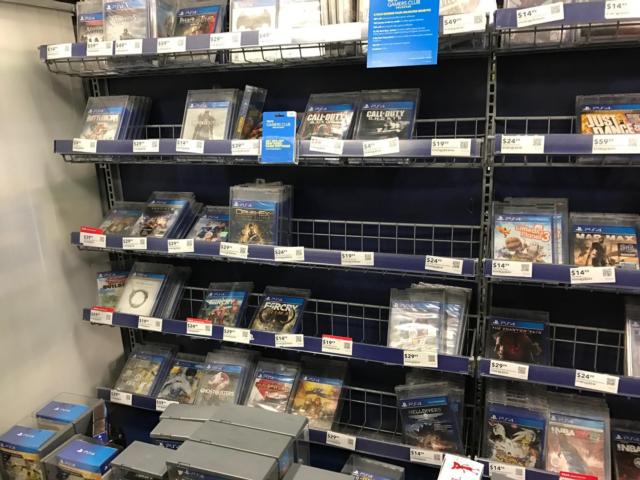 Best Buy's video game shelf seemed picked over as some of the hottest video games were on sale for less than half of retail value. 