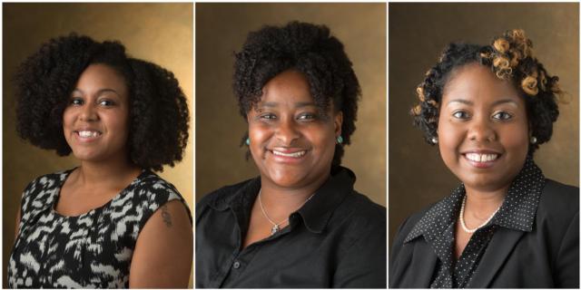 (L-R) SIUE’s Arielle Weaver, Kalisha Turner, EdD, and Makesha Harris facilitate the Sister Circle Program, which achieved the 2017 GLACUHO Outstanding Project Award.