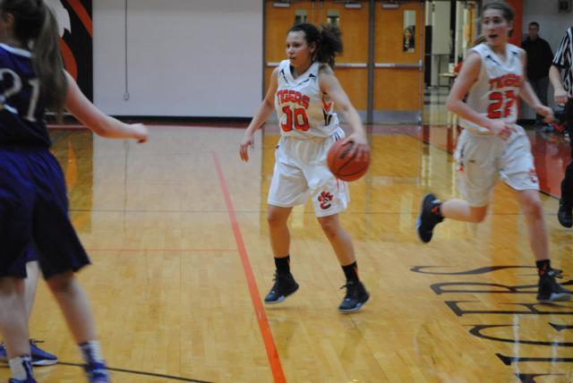 Jasmine Bishop handles the ball for Edwardsville on Tuesday night against Collinsville.