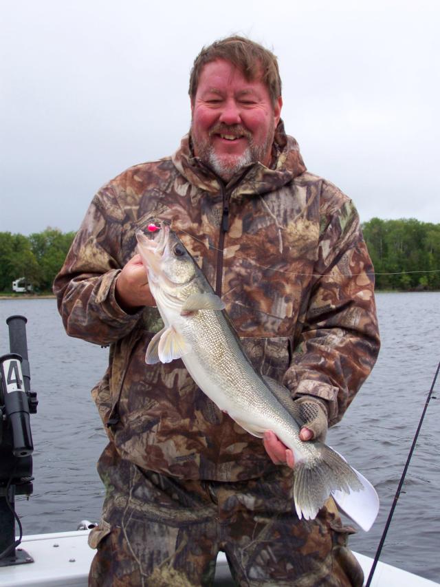 Lee Keck photo. Sauger and to a lesser extent walleye, like the fish in the photo, can be caught now below many of the navigational dams on the Mississippi and Illinois rivers.