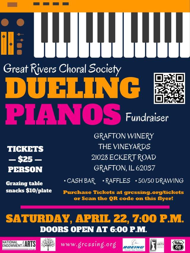 Dueling Pianos Fundraiser flyer