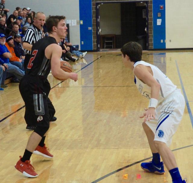 Blake Dean defending Ty Bick.