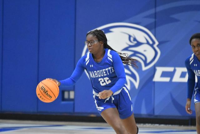 Laila Davis had 19 points to lead Marquette Catholic on Monday night. 