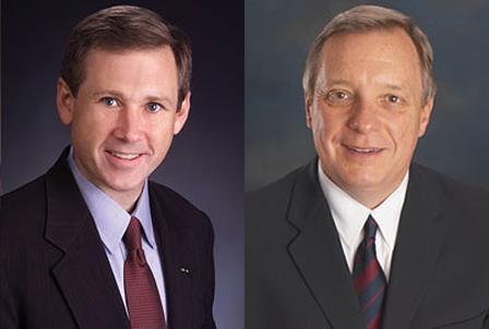 Senators Mark Kirk (R-IL) and Dick Durbin (D-IL). 