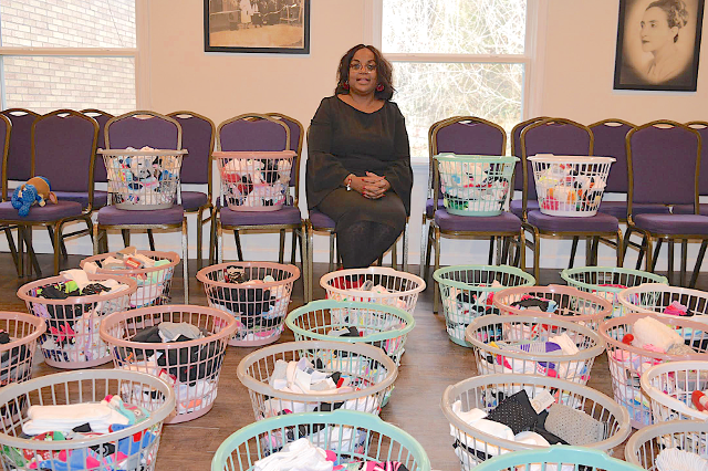 Fourth Ward Alderwoman Rosie Brown and her "Socks for Tots."