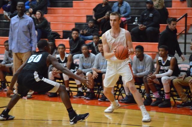 Caleb Strohmeier had 28 points for the Tigers on Tuesday night. (Photo by Brent Feeney)