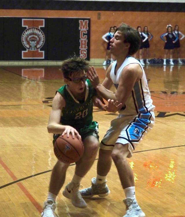 Waters takes a Triopia defender 1-on-1 this past December.