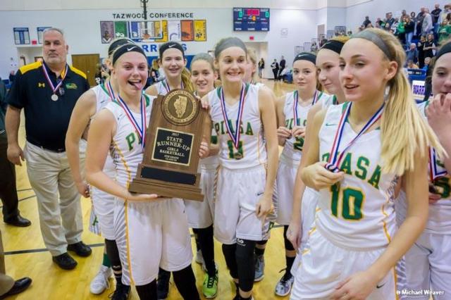 Southwestern's girls celebrate season to remember after the second-place state finish Saturday night. (Photos courtesy of Michael Weaver)