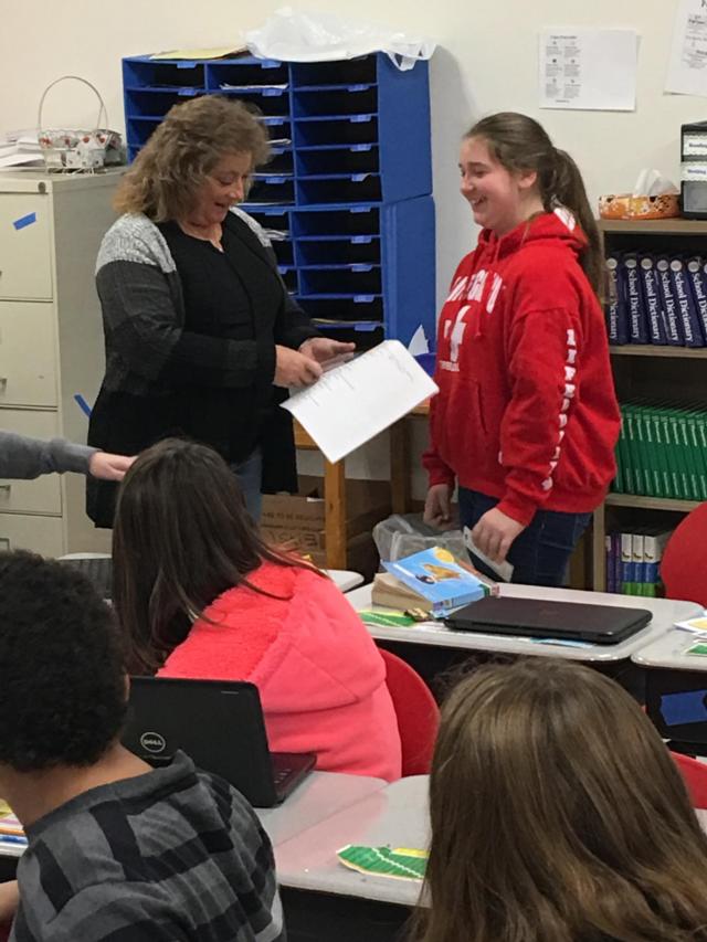  On Tuesday, Illinois American employees surprised Briana Wermke in her classroom and presented the award (pictured). 