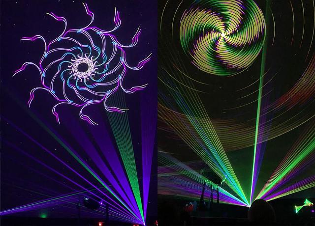 Immerse yourself in the music of your favorite artists as their songs come alive in a 360-degree environment of light and sound.